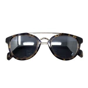Taylor Morris Roll Right Sunglasses Womens Tortoise Brown Round Mirrored Lens